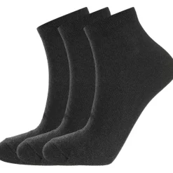 3 pack low cut strømper i sort