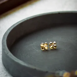 Aagaard firkløver ørestikker i guld