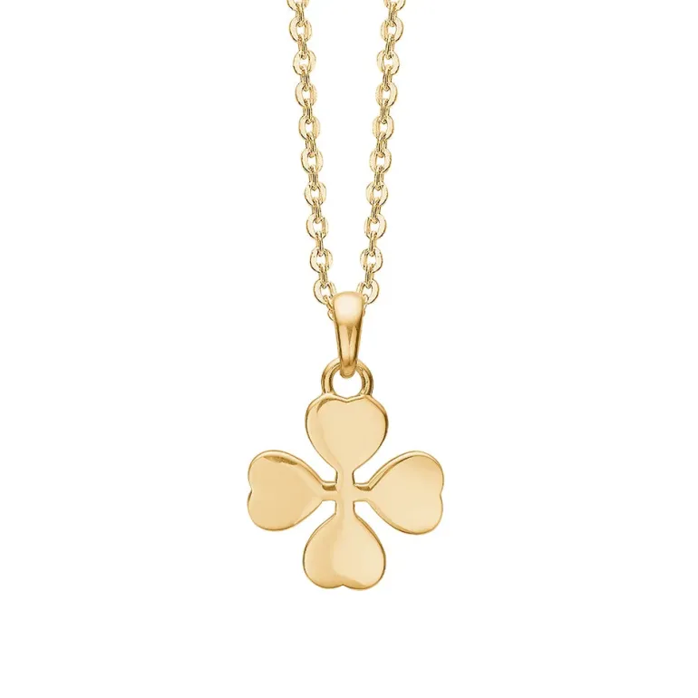 Aagaard halskæde med forgyldt firkløver