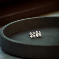 Aagaard, Sølv firkløver ørestikker med små zirconer