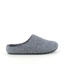 Behagelig hjemmesko i lysegrå filt