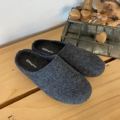 Behagelig hjemmesko i mørkegrå filt