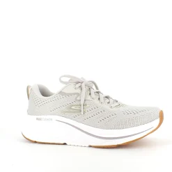 Beige Skechers Max Cushion sko – optimal støtte og uovertruffen komfort.