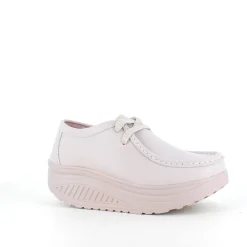 Beige skindsko med gængesål og svangstøtte