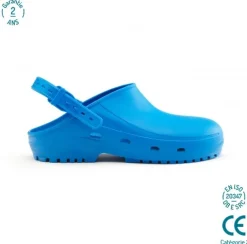 Blå Autoklaverbar clog med antistatiske skridhæmmende såler