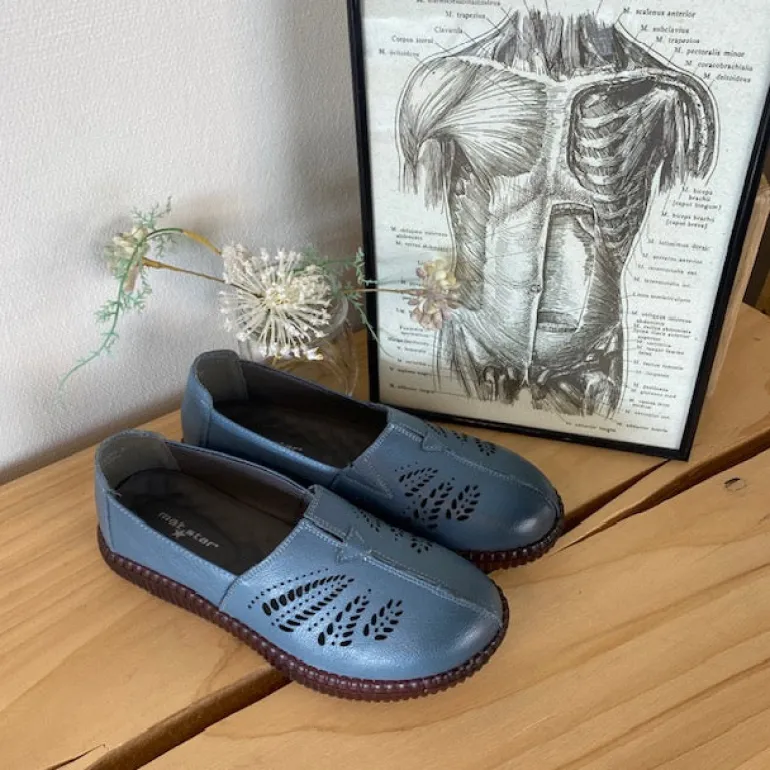 Blå ballerina i skind