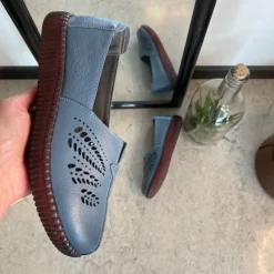 Blå ballerina i skind