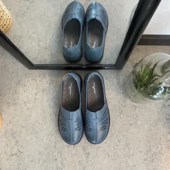 Blå ballerina i skind