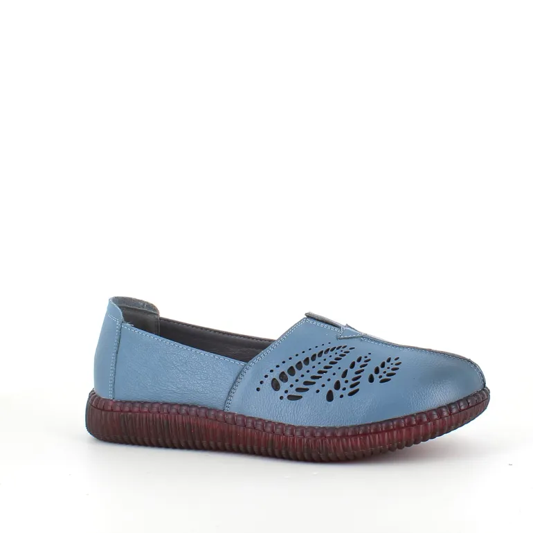 Blå ballerina i skind