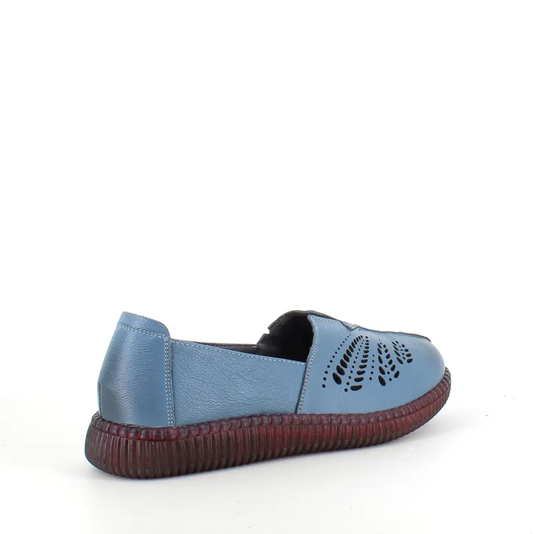 Blå ballerina i skind