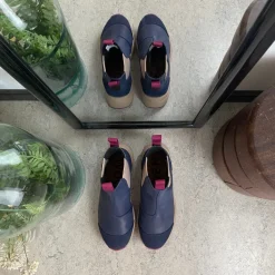 Blå Woden gummistøvle med svangstøtte