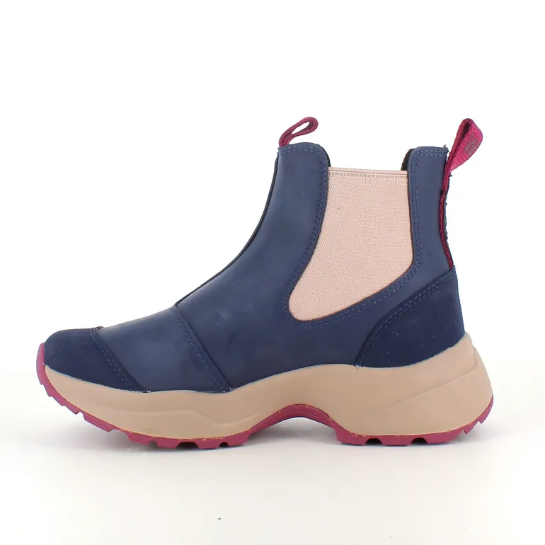 Blå Woden gummistøvle med svangstøtte