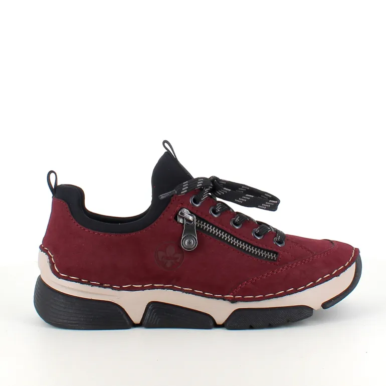 Bordeux sneakers fra Rieker med god stødabsorbering