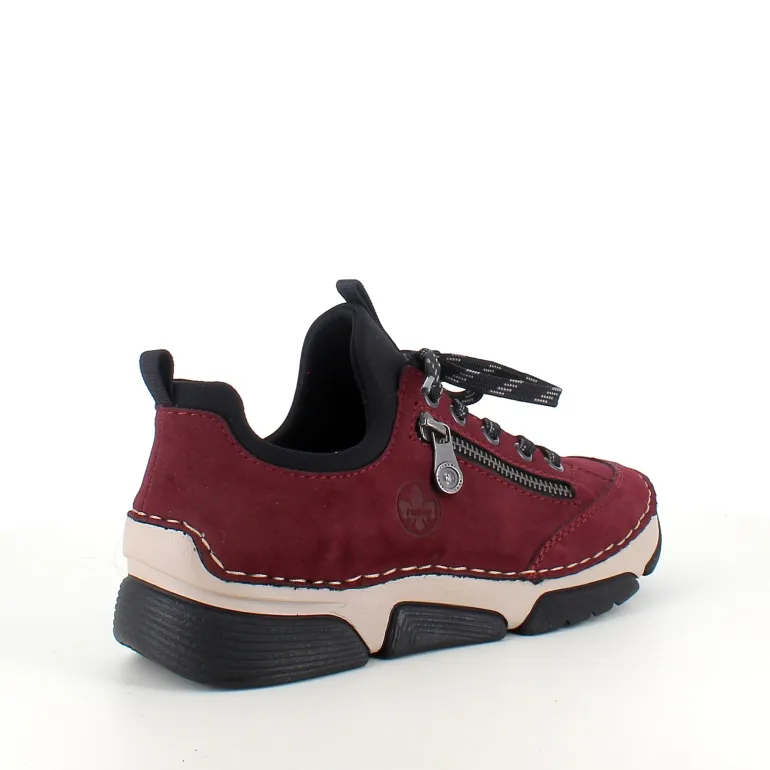 Bordeux sneakers fra Rieker med god stødabsorbering
