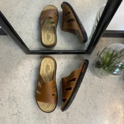 Brun herretøffel med relax-såle