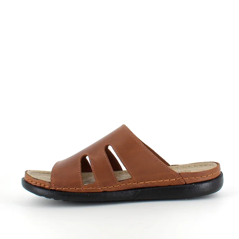 Brun herretøffel med relax-såle