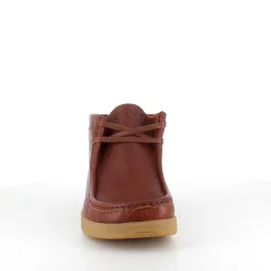 Brun Nature lædersko med snørelukning
