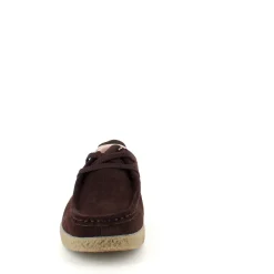 Brun ruskindssko med rågummisål