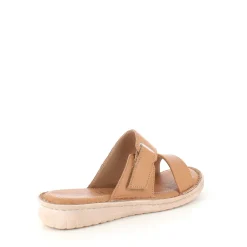 Brun skind slip on med justerbar rem fra Relaxshoe