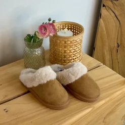 Brun Slip on hjemmesko med god bredde