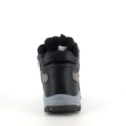 Brun vandafvisende herreankelstøvle med varmt for, robust TPR-sål og lynlås i siden