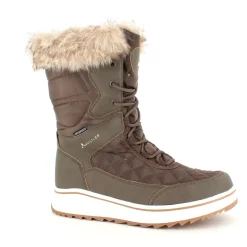 Brun vandtæt vinterstøvle fra Whistler med pels kant