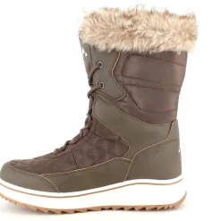 Brun vandtæt vinterstøvle fra Whistler med pels kant