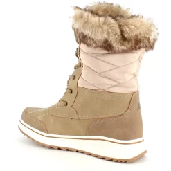 Brun vandtæt vinterstøvle fra Mols med pels kant