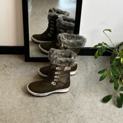 Brun vandtæt vinterstøvle fra Mols