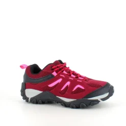 Damesko i bordeaux-pink med TPR-sål og snørebånd – åndbar og komfortabel