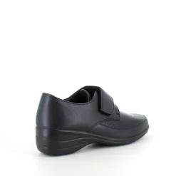 Damesko i sort PU med velcrolukning og varmt for