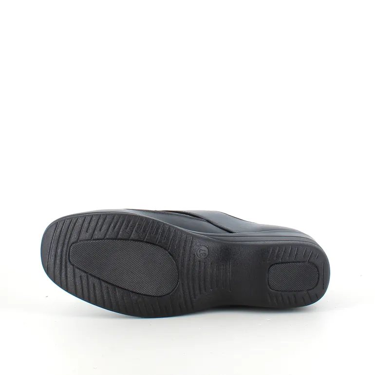 Damesko i sort PU med velcrolukning og varmt for