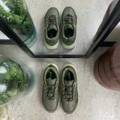 Endurance vandtæt sko i grøn med stødabsorberende sål