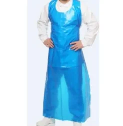 Engangs forklæde 100 stk i blå 25 my