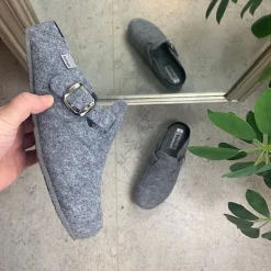 Filtsko slip on i lys grå