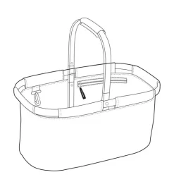 Foldbar arbejdstaske med lynlås – praktisk og rummelig i flot design