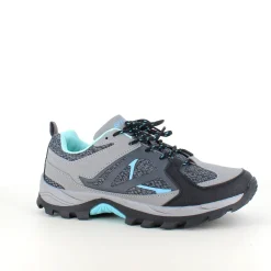 Funktionel vandresko i grå med åndbart mesh og stødabsorberende sål