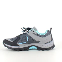 Funktionel vandresko i grå med åndbart mesh og stødabsorberende sål