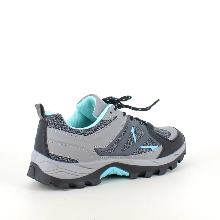 Funktionel vandresko i grå med åndbart mesh og stødabsorberende sål