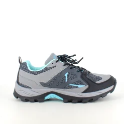 Funktionel vandresko i grå med åndbart mesh og stødabsorberende sål