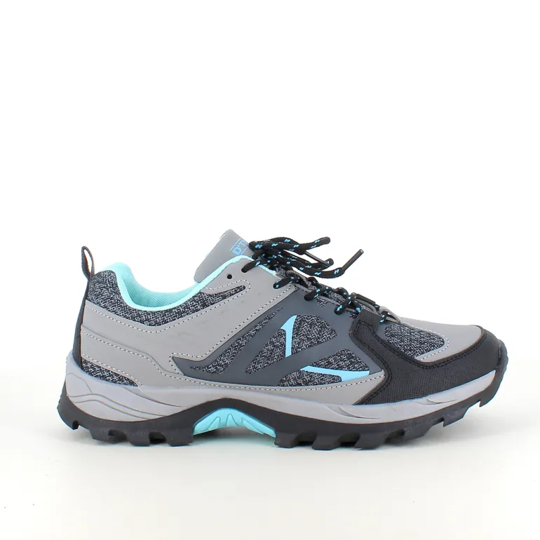 Funktionel vandresko i grå med åndbart mesh og stødabsorberende sål