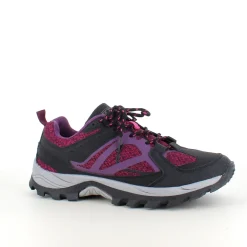 Funktionel vandresko i lilla med åndbart mesh og stødabsorberende sål