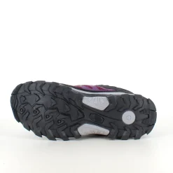 Funktionel vandresko i lilla med åndbart mesh og stødabsorberende sål