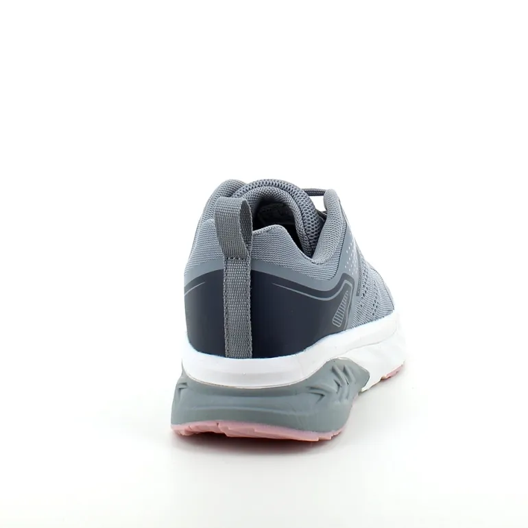 Grå sko fra Endurance med smarte detaljer og god stødabsorbering.