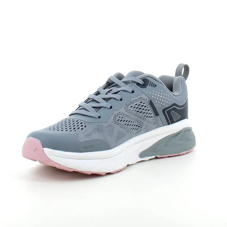 Grå sko fra Endurance med smarte detaljer og god stødabsorbering.