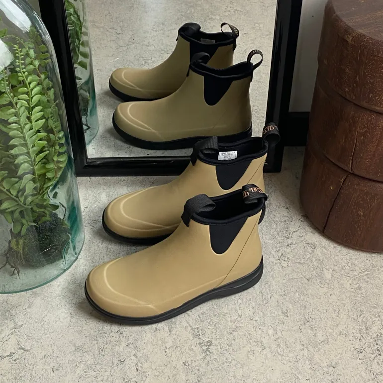 Green Comfort gummistøvle i beige med svangstøtte