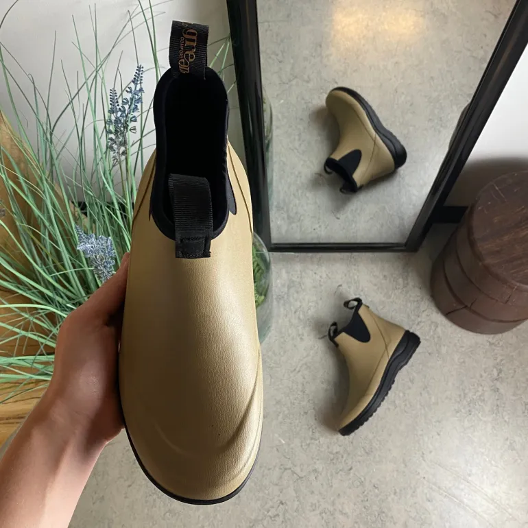 Green Comfort gummistøvle i beige med svangstøtte