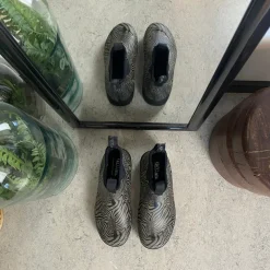 Green Comfort gummistøvle i zebraprint med svangstøtte