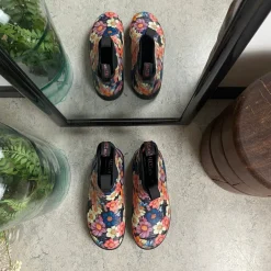 Green Comfort gummistøvle i blomsterprint med svangstøtte