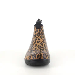 Green Comfort gummistøvle i leopardprint med svangstøtte